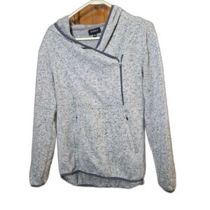 Serra Half Zip Hoodie Gray with Zip Pockets Womens Size Medium Fleece‎ Lined